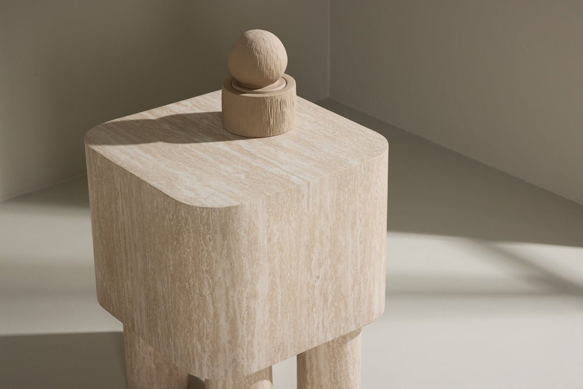 Side table Alira – in soft Beige
