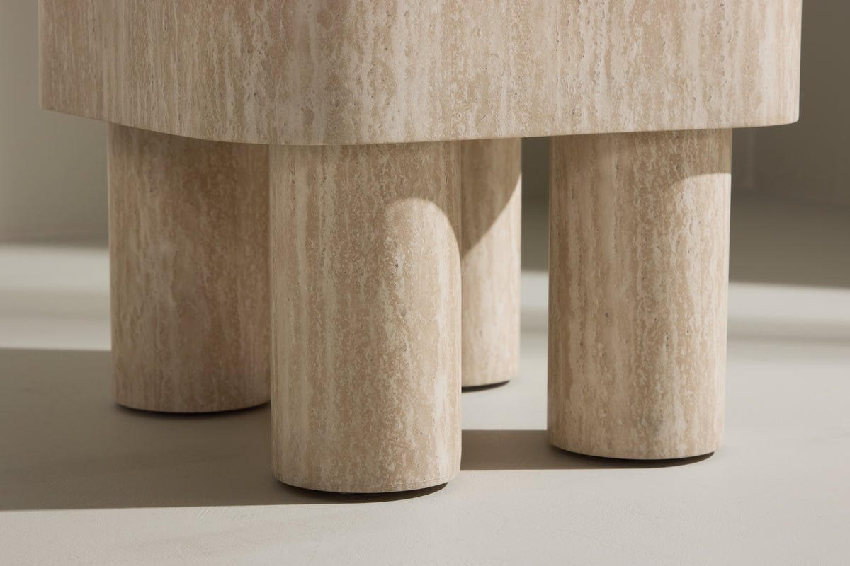 Side table Alira – in soft Beige