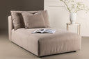 Designer Lounge Armchair Lanzia – Brown with Linen Look