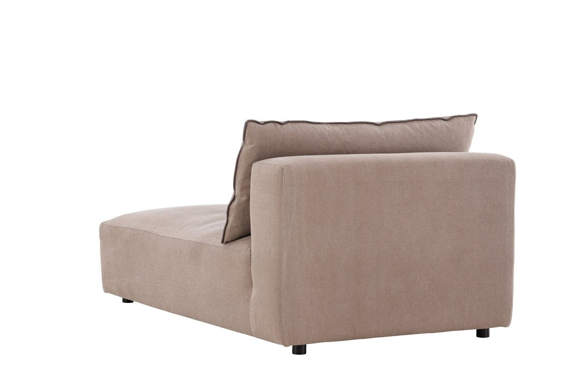 Designer Lounge Armchair Lanzia – Brown with Linen Look