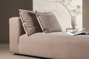 Designer Lounge Armchair Lanzia – Brown with Linen Look