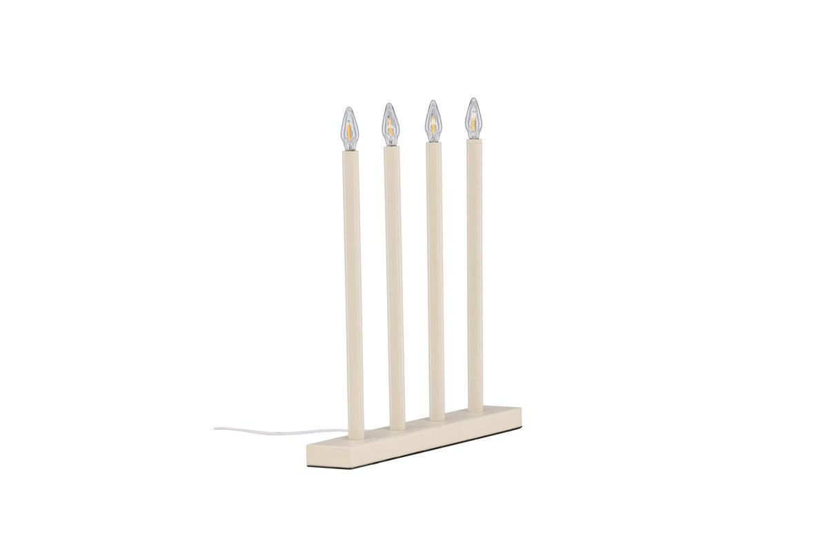Advent candle holder Lysheim - noble Beige, 4 candles