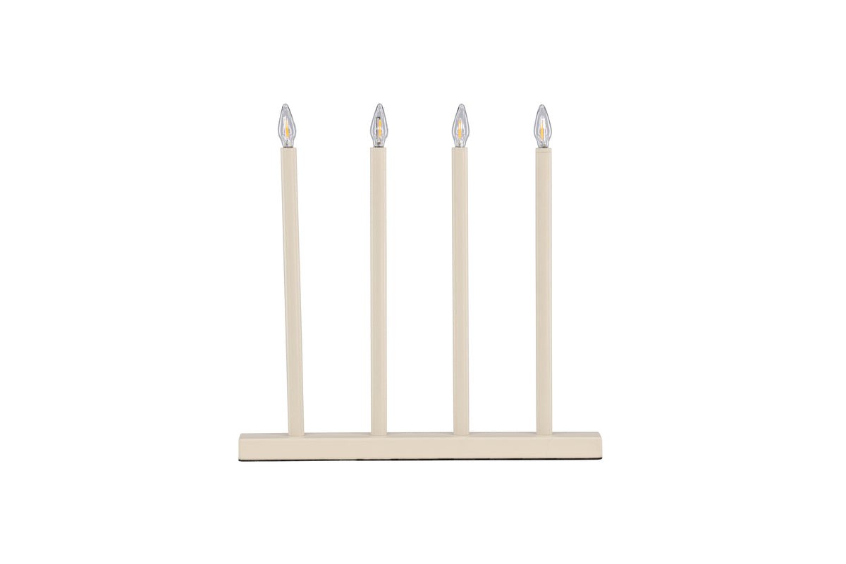 Advent candle holder Lysheim - noble Beige, 4 candles