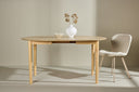 Facile dining table - oval extendable dining table stained