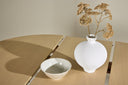 Facile dining table - oval extendable dining table stained