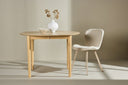 Facile dining table - oval extendable dining table stained