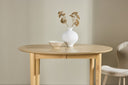 Facile dining table - oval extendable dining table stained