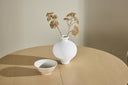 Facile dining table - oval extendable dining table stained