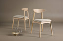 2-piece set - Chair Malte made of lacquered oak wood
