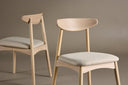 2-piece set - Chair Malte made of lacquered oak wood