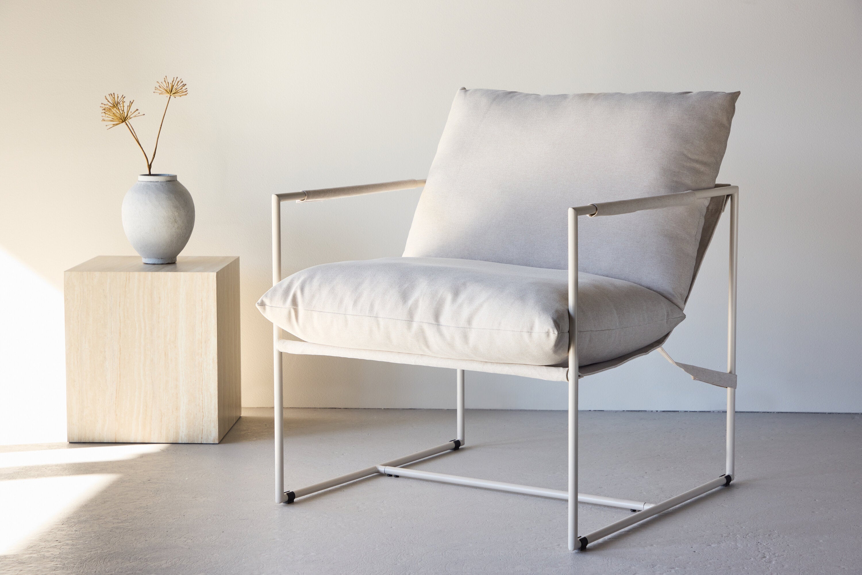 Stuhl Brika - In Beige mit Sitzkissen