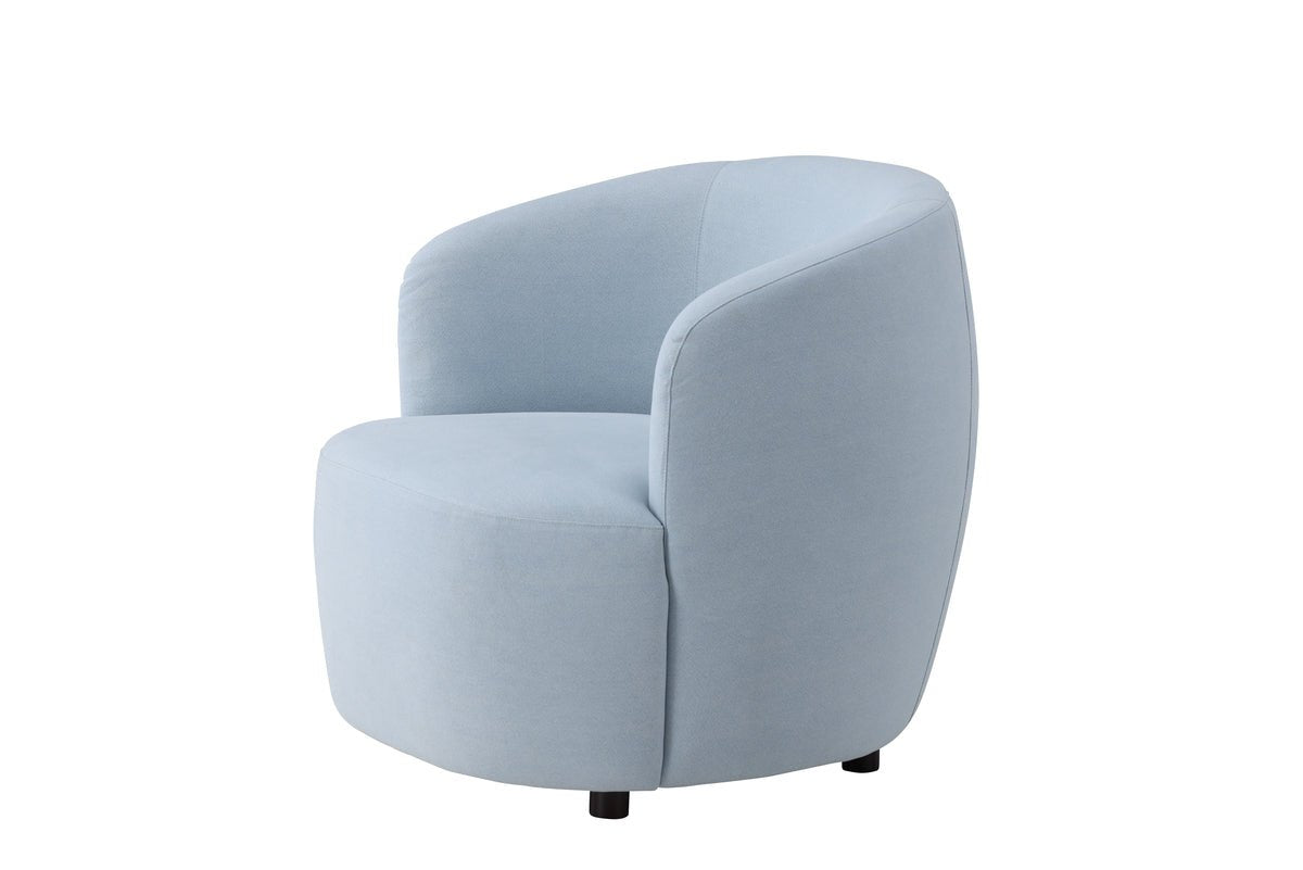 Armchair Bobby - Light Blue Single Seater in Birch