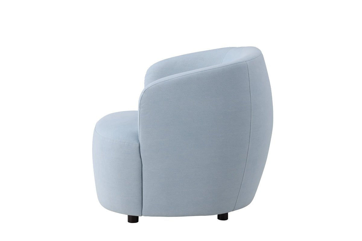 Armchair Bobby - Light Blue Single Seater in Birch