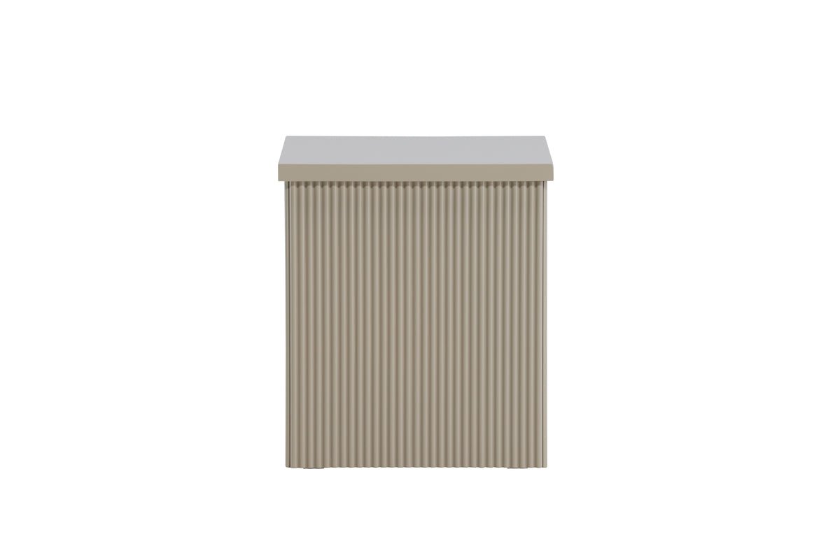 Side table Alvero – in beige grooved look