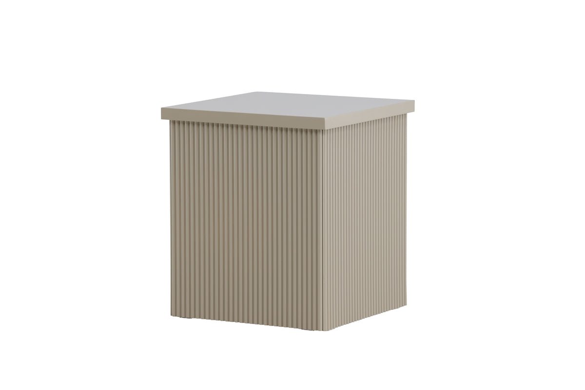 Side table Alvero – in beige grooved look