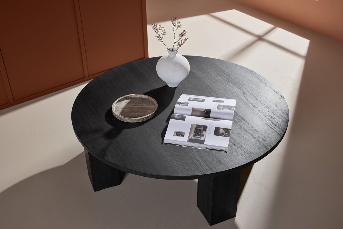 Coffee table Rondero - in black wood look