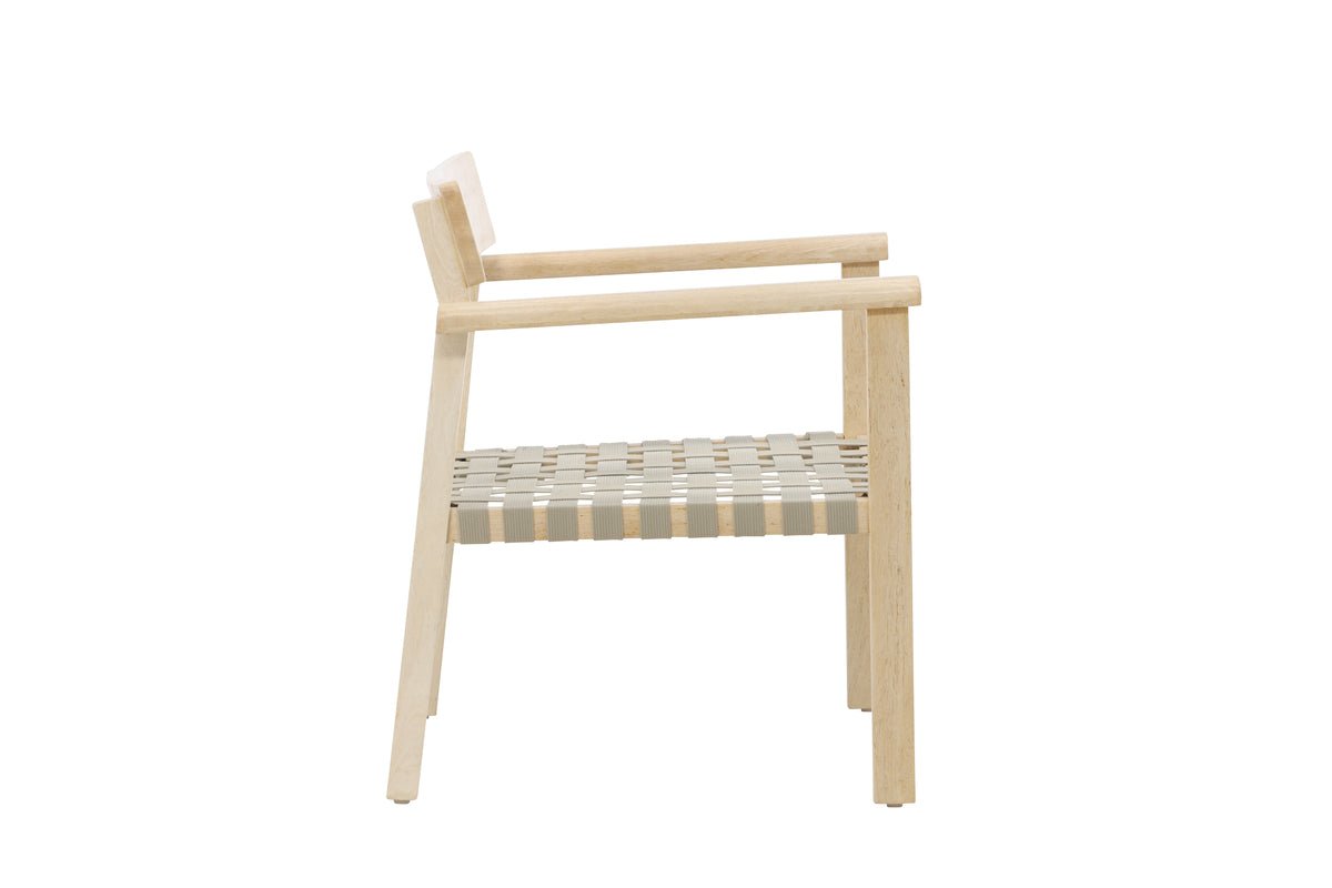 Armchair Olympia - made of mango wood and polyester in natural color
