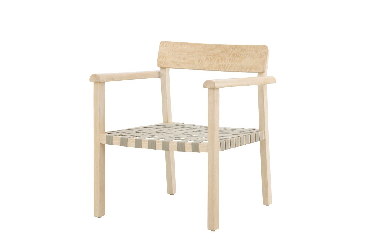 Armchair Olympia - made of mango wood and polyester in natural color