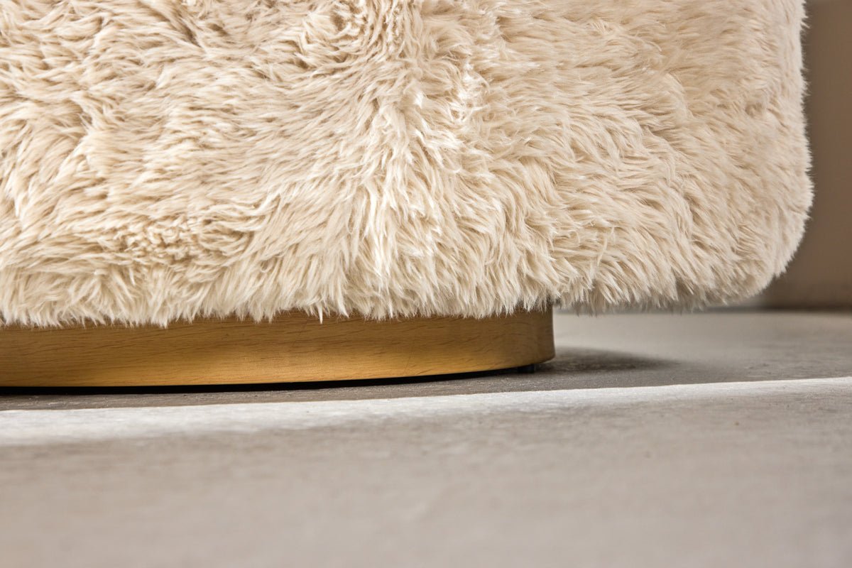 Armchair Astrid - With beige polyester cover