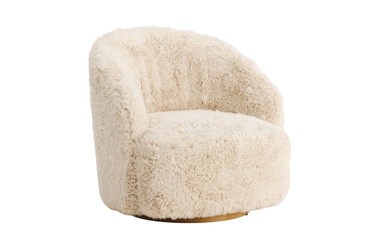 Armchair Astrid - With beige polyester cover