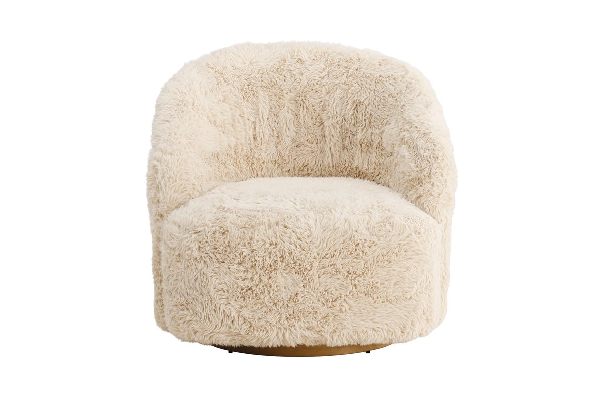 Armchair Astrid - With beige polyester cover