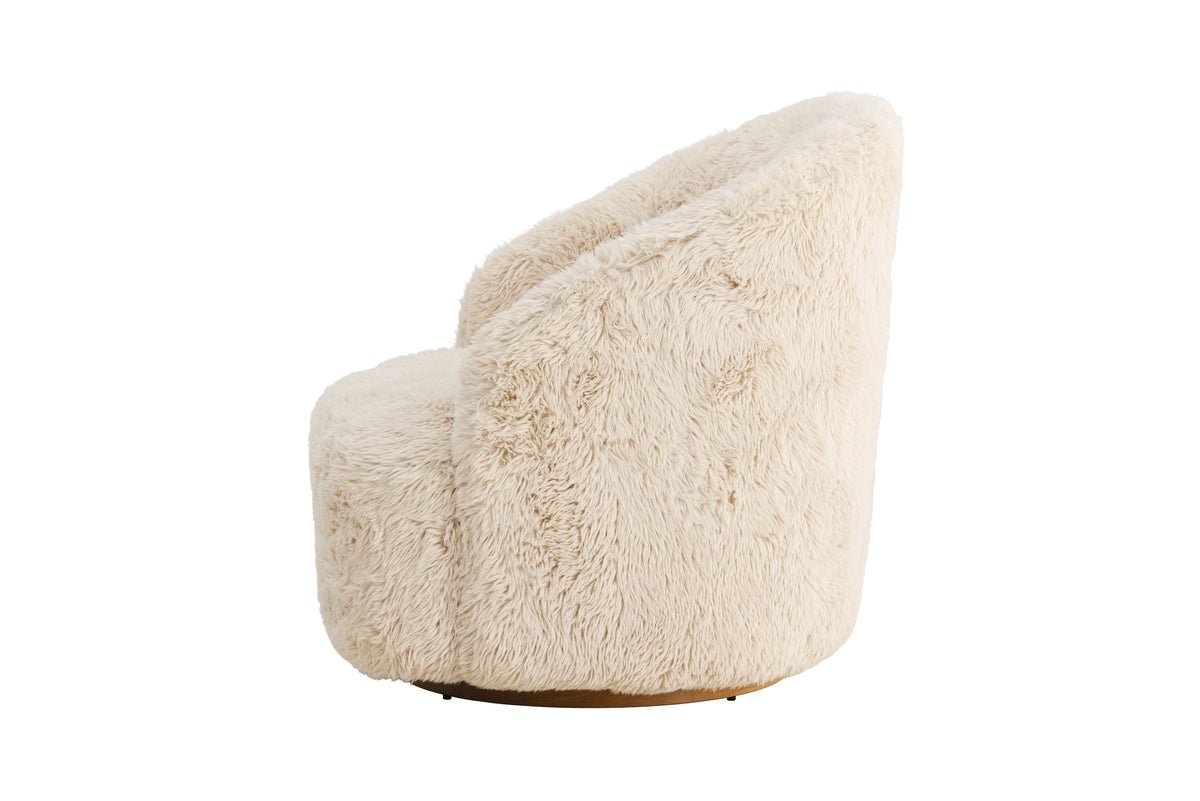 Armchair Astrid - With beige polyester cover