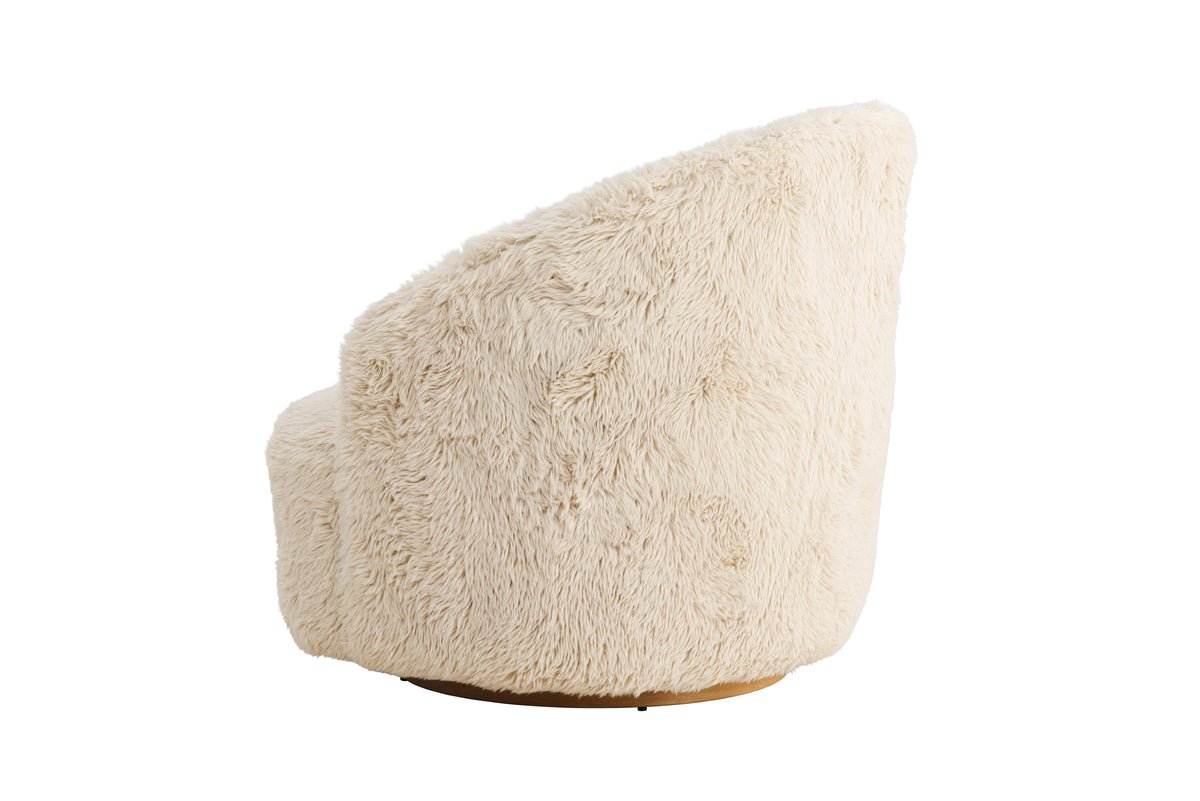 Armchair Astrid - With beige polyester cover