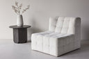 Armchair Marley - with large beige seat surface