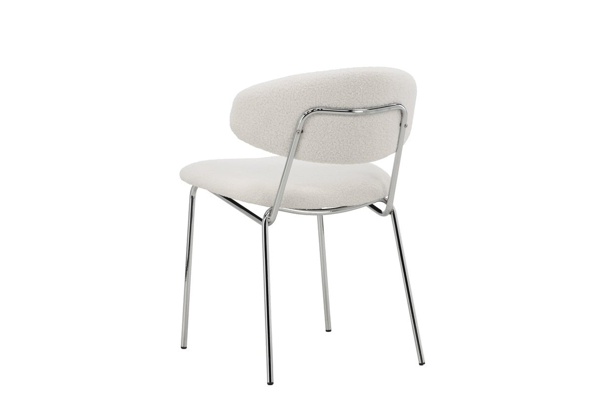 2er Set - Stuhl Seville mit Bouclé-Bezug für Wärme und Struktur