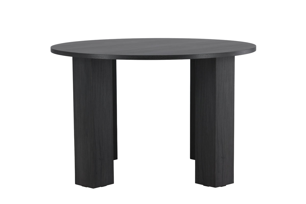 Dining table Baylin – a round dining table in black MDF