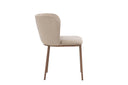2-piece set - Chair Coffee with soft, beige velvet fabric