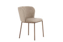 2-piece set - Chair Coffee with soft, beige velvet fabric