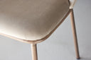 2-piece set - Chair Coffee with soft, beige velvet fabric