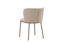 2-piece set - Chair Coffee with soft, beige velvet fabric