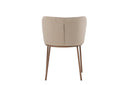 2-piece set - Chair Coffee with soft, beige velvet fabric