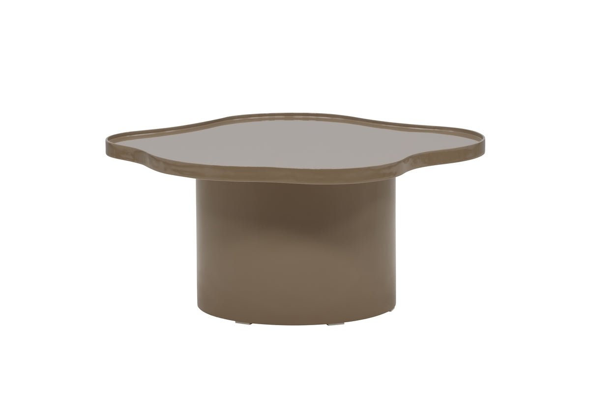 Coffee table Caron - in Brown with glossy surface