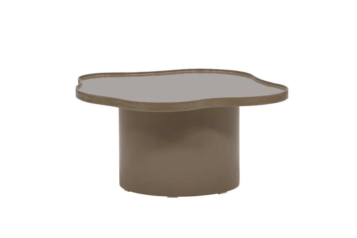 Coffee table Caron - in Brown with glossy surface