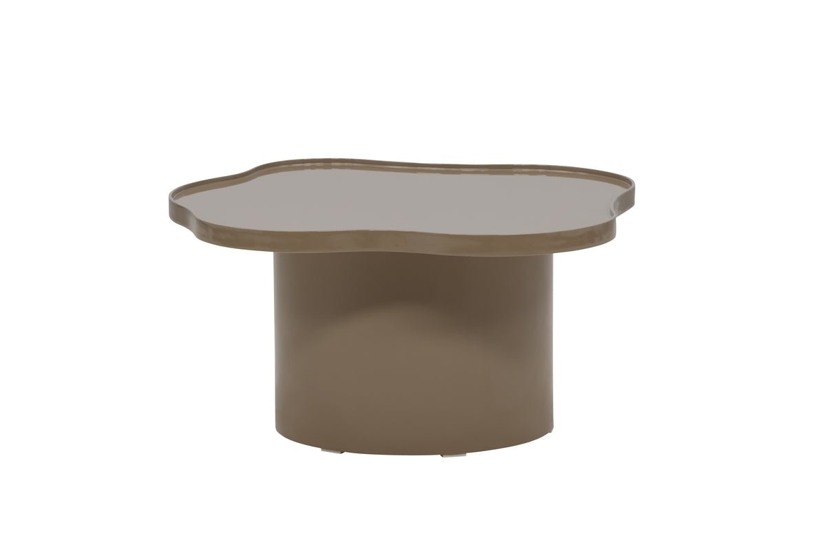 Coffee table Caron - in Brown with glossy surface
