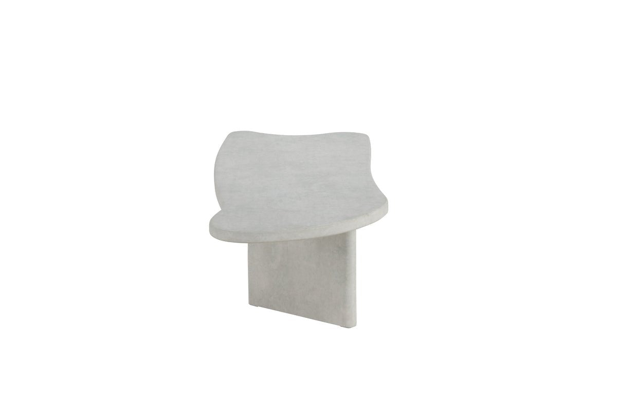 Coffee table Adam - in concrete look Light Gray with asymmetrical design