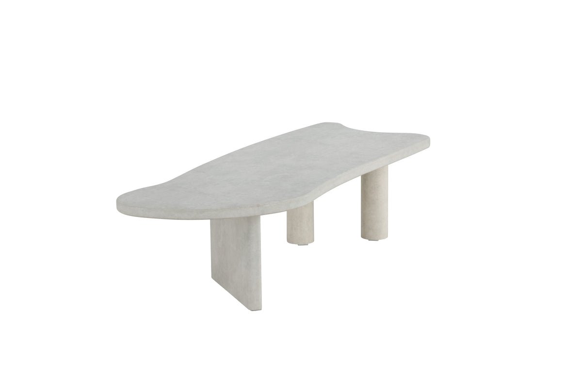 Coffee table Adam - in concrete look Light Gray with asymmetrical design