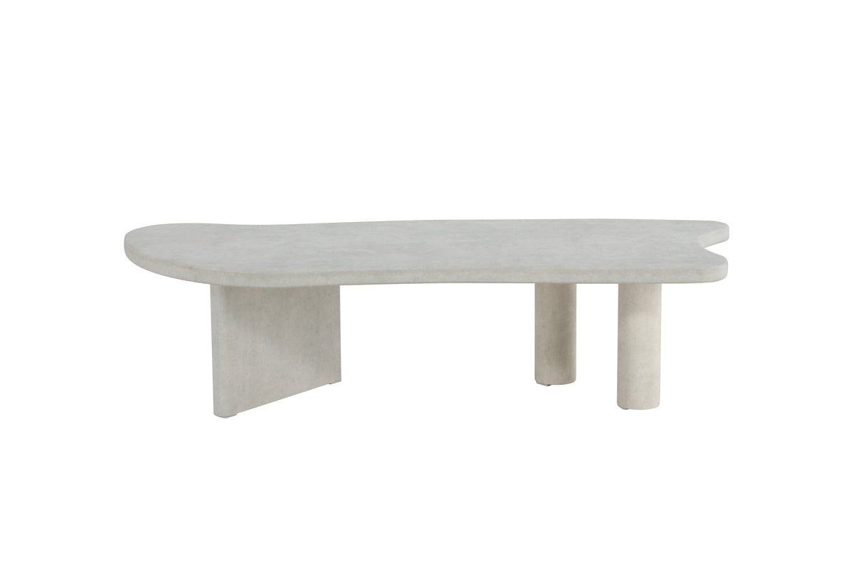 Coffee table Adam - in concrete look Light Gray with asymmetrical design