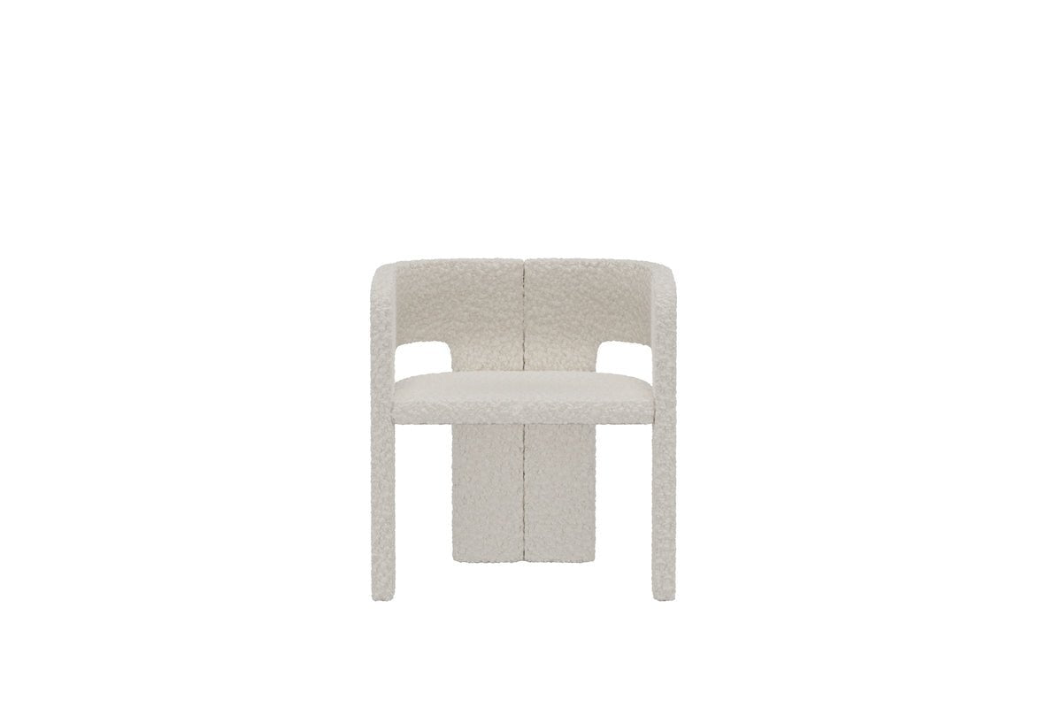 Set of 2 - Dining Chair Cati in White for Dining Room or Living Room