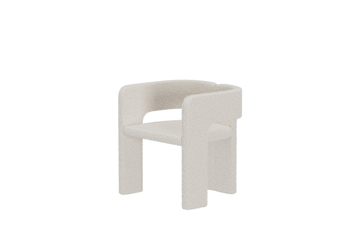 Set of 2 - Dining Chair Cati in White for Dining Room or Living Room