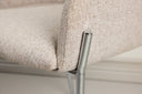 Stuhl Helora in Beige aus Polyester-Leinen