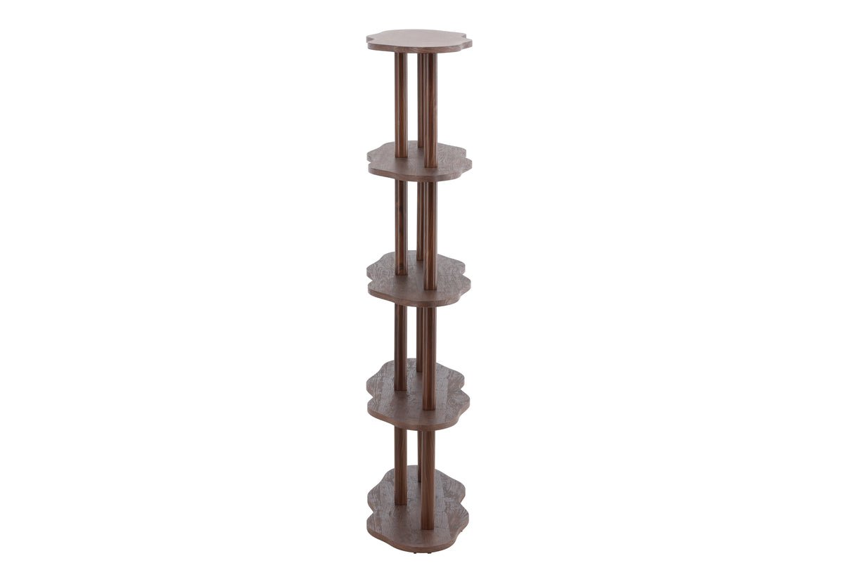 Regal Calvaro – Standing shelf in mocha with wave design