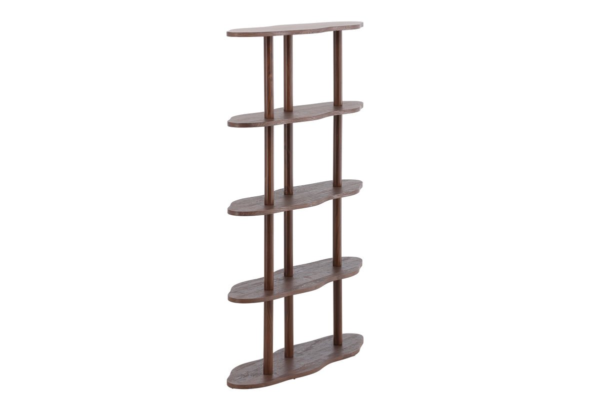 Regal Calvaro – Standing shelf in mocha with wave design