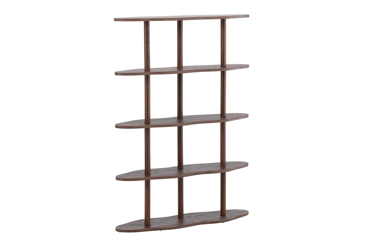 Regal Calvaro – Standing shelf in mocha with wave design