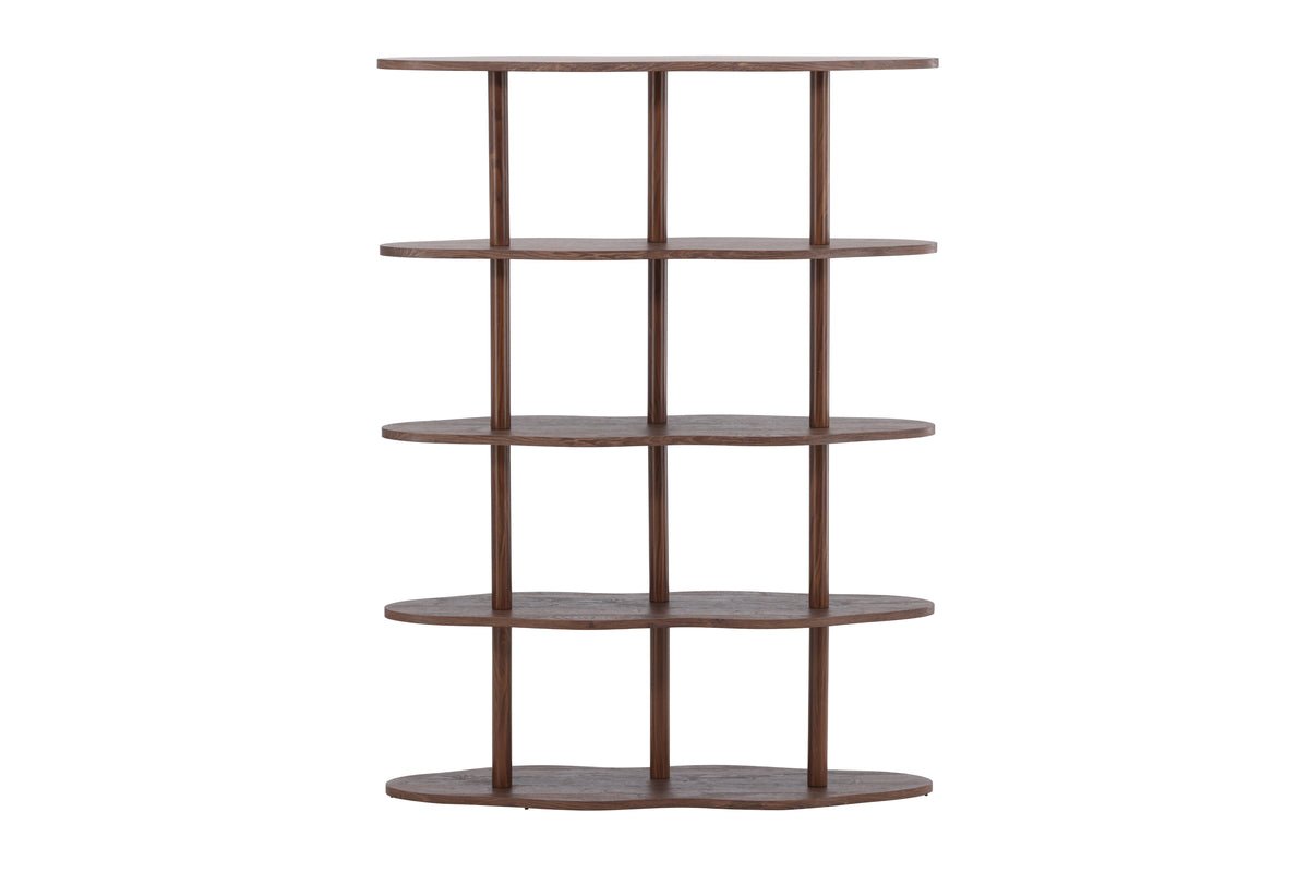 Regal Calvaro – Standing shelf in mocha with wave design
