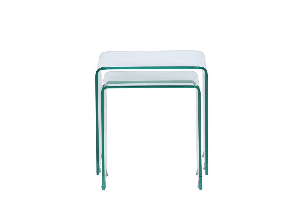 Coffee table/side table set Lumea – 2 tables in clear glass