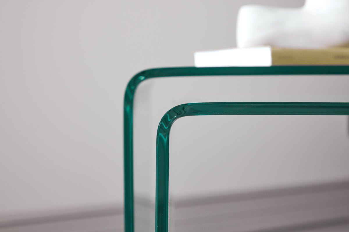 Coffee table/side table set Lumea – 2 tables in clear glass